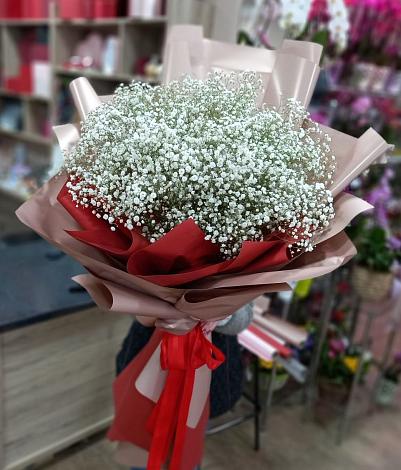 Букет цветов из: Гипсофила в Казанской Краснодарского края
