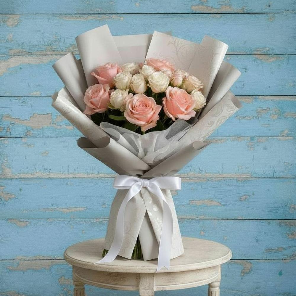 Букет цветов из: Розы в Казанской Краснодарского края