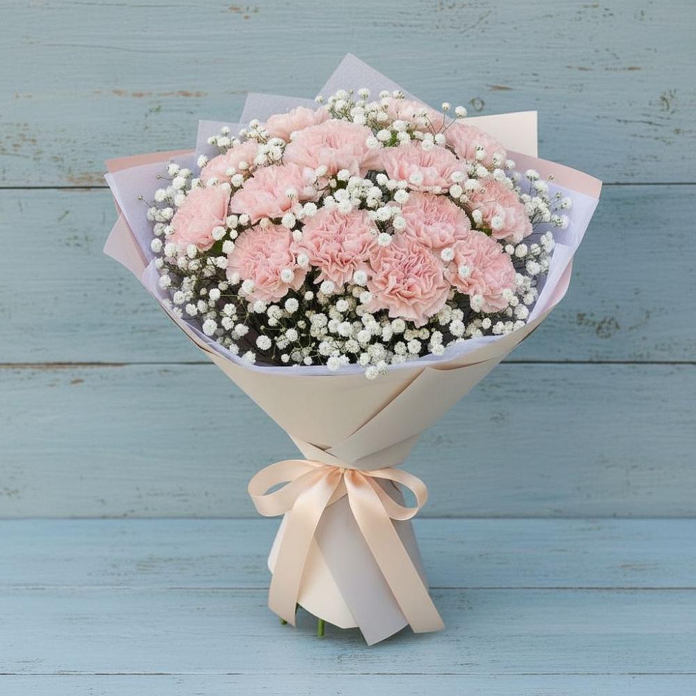 Букет цветов из: Гвоздики в Казанской Краснодарского края