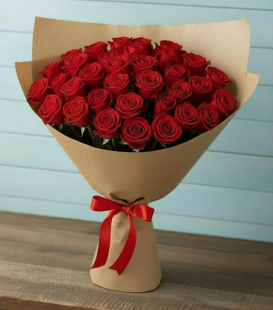 Букет Красные розы Милано в Казанской Краснодарского края