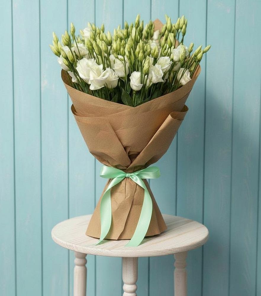 Букет цветов из: Лизиантусы в Казанской Краснодарского края