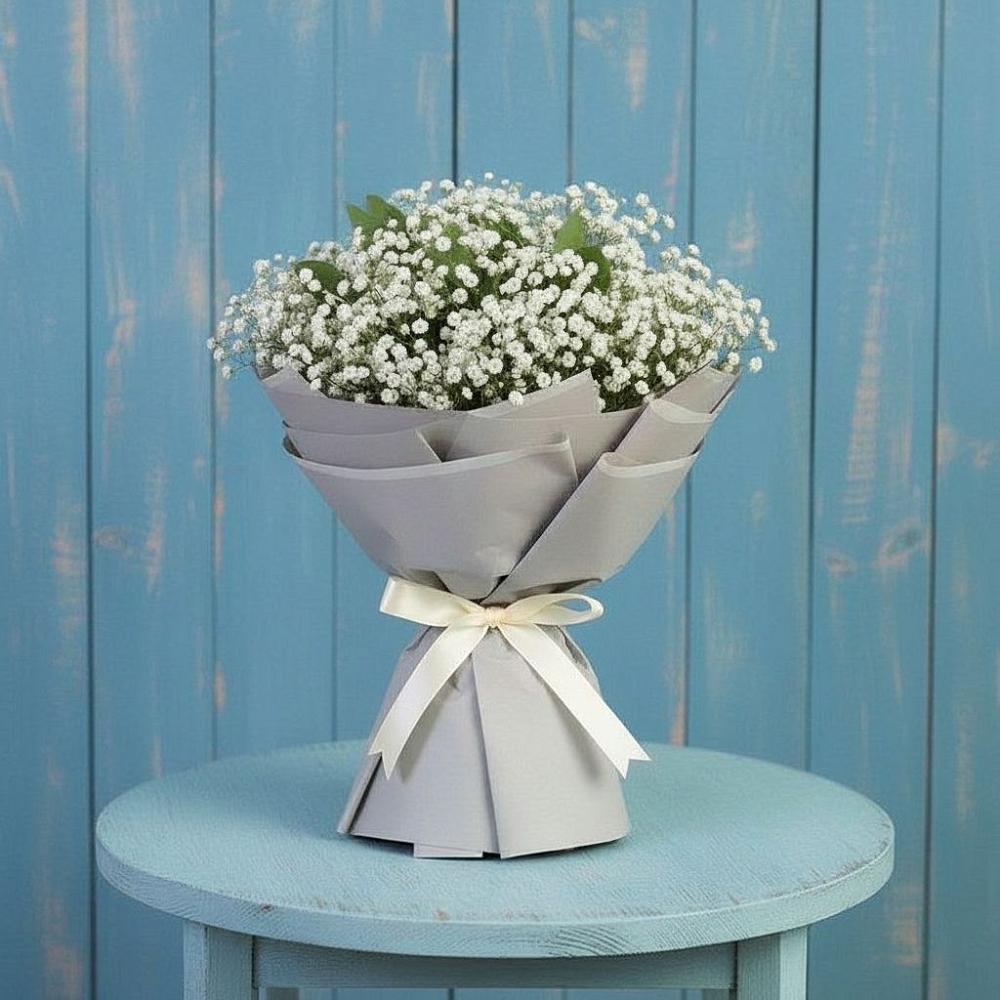 Букет цветов из: Гипсофила в Казанской Краснодарского края