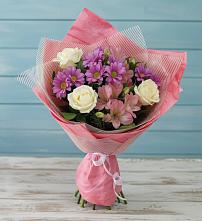 Букет цветов из:  Герберы в Казанской Краснодарского края