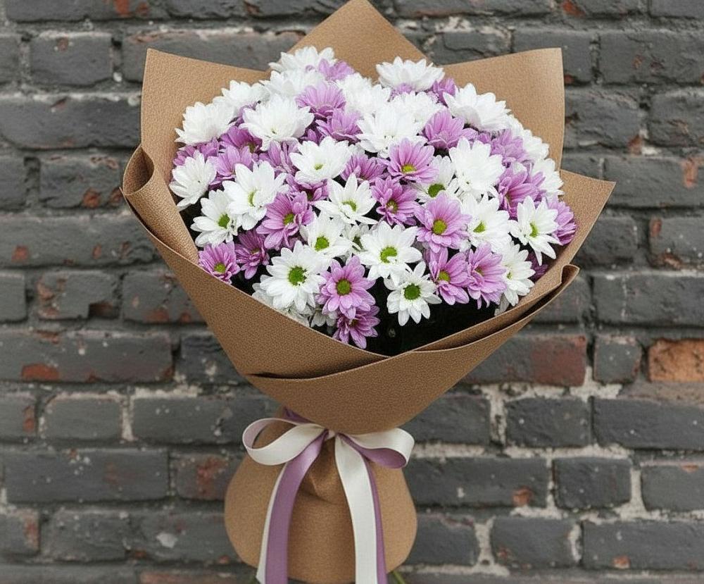 Букет цветов из: Хризантемы в Казанской Краснодарского края