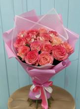 Букет 15 Розовых роз Равель #REPLACE_PRED# Казанской Краснодарского края