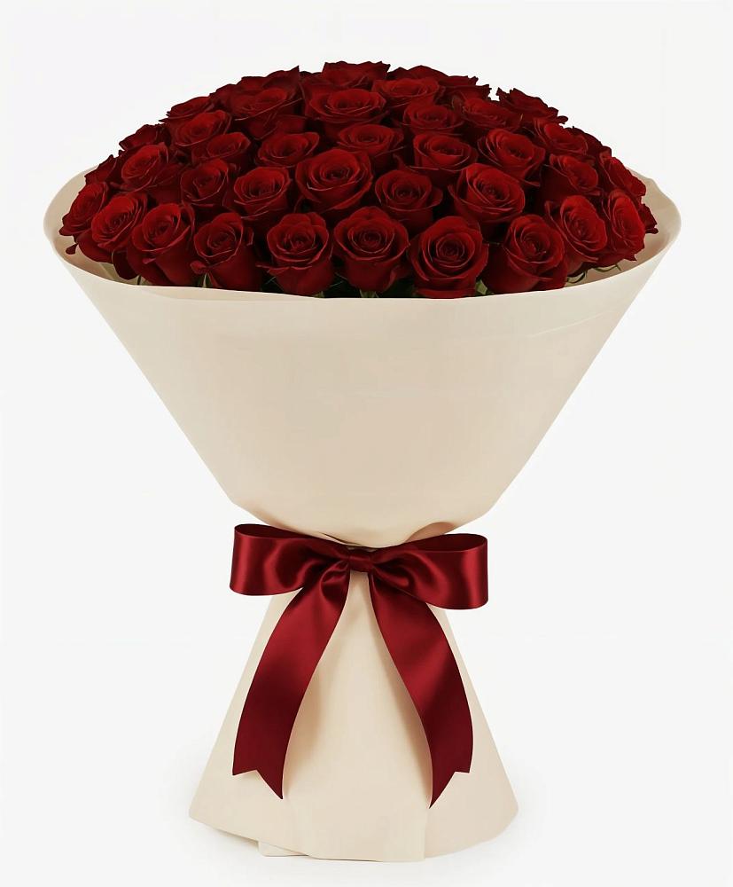 Букет 101 Бордовая роза Блэк Бакарра в Казанской Краснодарского края