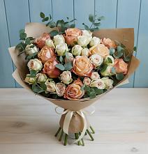 Букет цветов из:  Альстромерии и Розы #REPLACE_PRED# Казанской Краснодарского края