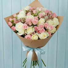 Букет цветов из:  Розы в Казанской Краснодарского края